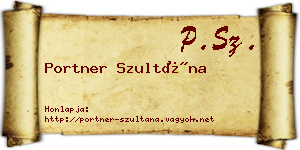 Portner Szultána névjegykártya